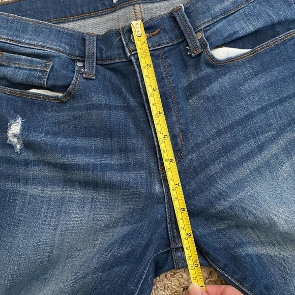 Banana Republic Womens Dark Wash Distressed Skinny Jeans , Blue SZ 30 (M/10) - Picture 10 of 10